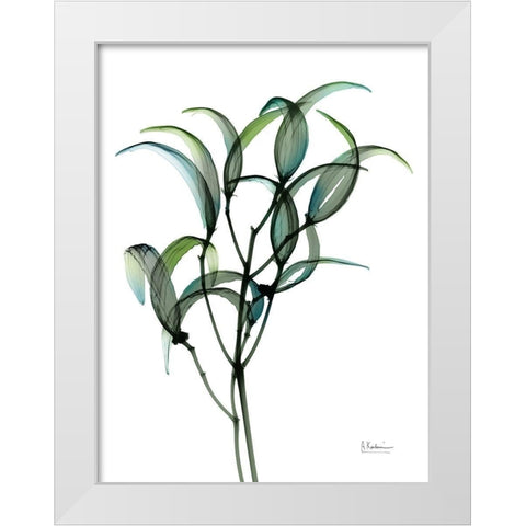 Shimmering Botanical 1 White Modern Wood Framed Art Print by Koetsier, Albert