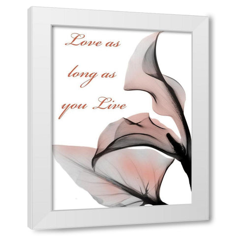 Love Long White Modern Wood Framed Art Print by Koetsier, Albert