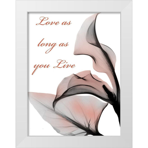 Love Long White Modern Wood Framed Art Print by Koetsier, Albert