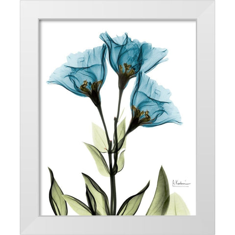 Gentian L301 White Modern Wood Framed Art Print by Koetsier, Albert