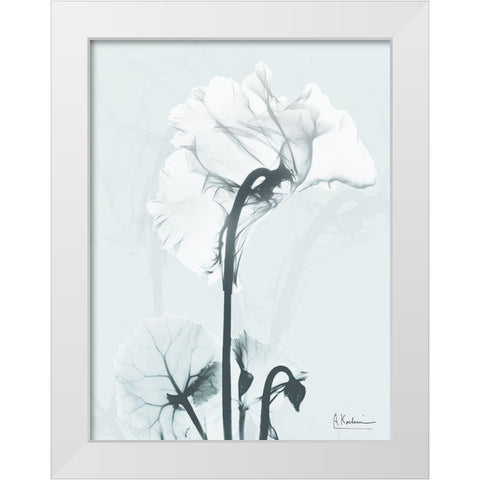 Desired Cyclamen 1 White Modern Wood Framed Art Print by Koetsier, Albert