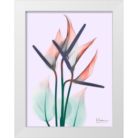 Flamingo Delight 2 White Modern Wood Framed Art Print by Koetsier, Albert