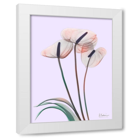 Flamingo Delight 4 White Modern Wood Framed Art Print by Koetsier, Albert