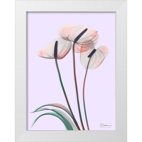 Flamingo Delight 4 White Modern Wood Framed Art Print by Koetsier, Albert