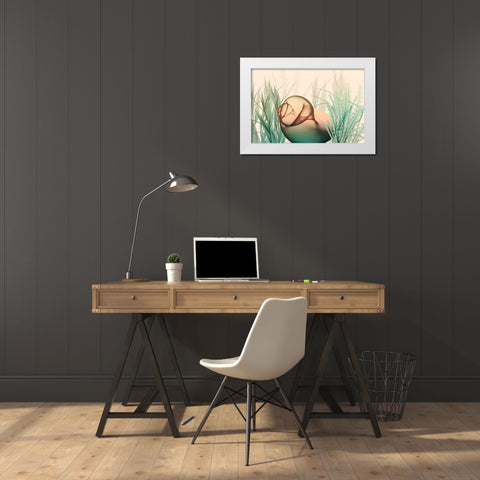 Underwater Dawn 2 White Modern Wood Framed Art Print by Koetsier, Albert