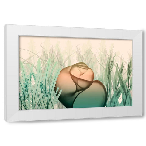 Underwater Dawn 3 White Modern Wood Framed Art Print by Koetsier, Albert