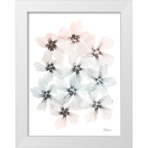 Oleander Blush Fantasy 1 White Modern Wood Framed Art Print by Koetsier, Albert