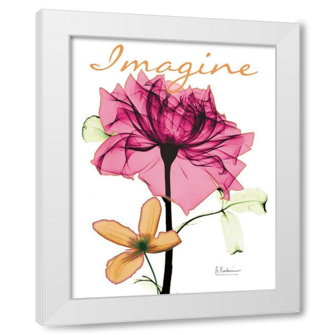 Imaginative Floral White Modern Wood Framed Art Print by Koetsier, Albert