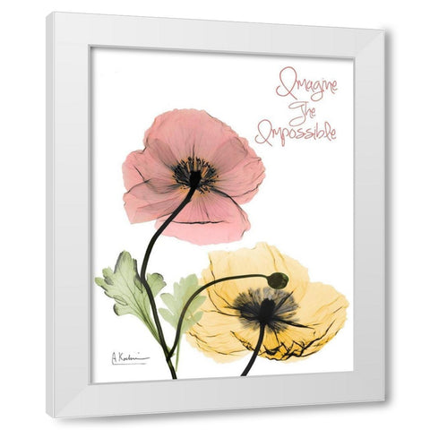 Impossible  Poppies White Modern Wood Framed Art Print by Koetsier, Albert