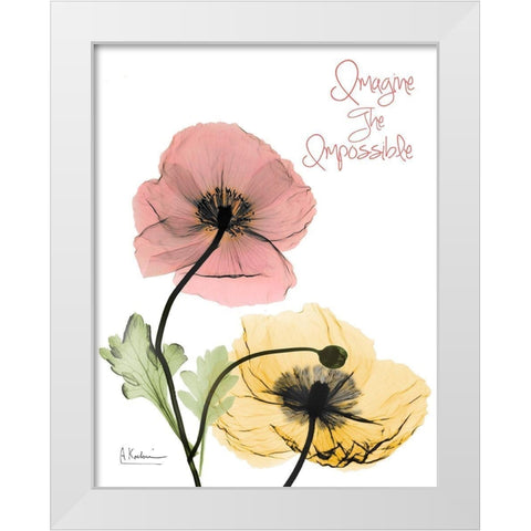 Impossible  Poppies White Modern Wood Framed Art Print by Koetsier, Albert