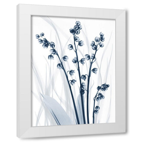 Radiant Blues 1 White Modern Wood Framed Art Print by Koetsier, Albert