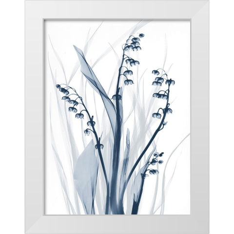 Radiant Blues 2 White Modern Wood Framed Art Print by Koetsier, Albert