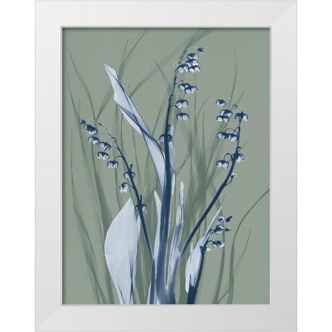 Radiant Blue Sage 2 White Modern Wood Framed Art Print by Koetsier, Albert