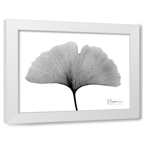 Inverted Ginko 1 White Modern Wood Framed Art Print by Koetsier, Albert