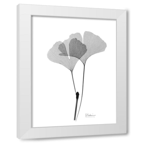 Inverted Ginko 4 White Modern Wood Framed Art Print by Koetsier, Albert