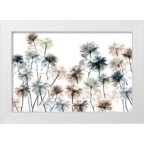 Energetic Flower Bed 1 White Modern Wood Framed Art Print by Koetsier, Albert