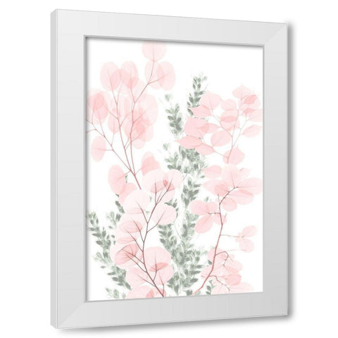 Blushing Bouquet 2 White Modern Wood Framed Art Print by Koetsier, Albert