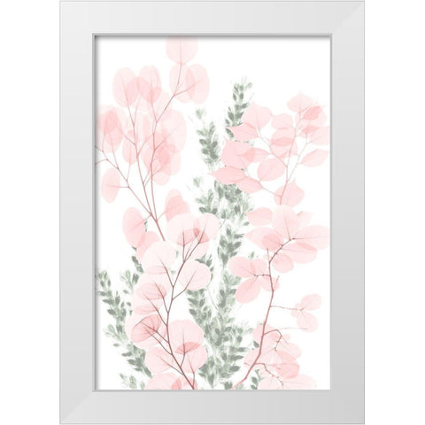 Blushing Bouquet 2 White Modern Wood Framed Art Print by Koetsier, Albert