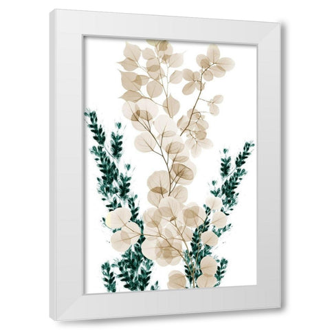 Bronze Bouquet 1 White Modern Wood Framed Art Print by Koetsier, Albert