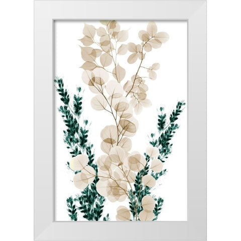 Bronze Bouquet 1 White Modern Wood Framed Art Print by Koetsier, Albert