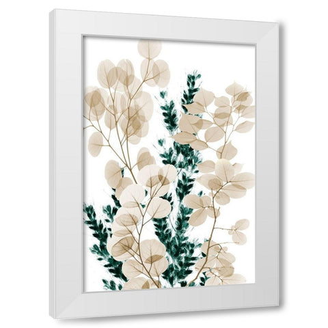 Bronze Bouquet 2 White Modern Wood Framed Art Print by Koetsier, Albert