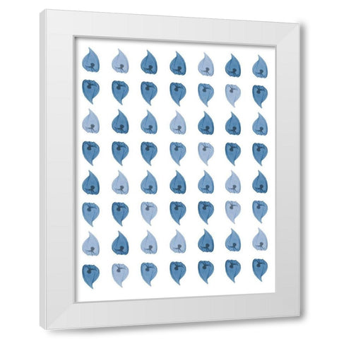 Falling Droplets 1 White Modern Wood Framed Art Print by Koetsier, Albert