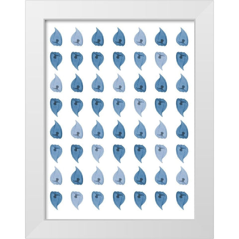 Falling Droplets 1 White Modern Wood Framed Art Print by Koetsier, Albert