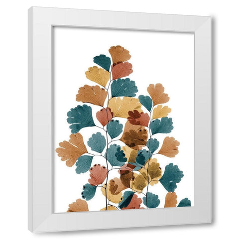 Southern Urban Maidenhair Fern White Modern Wood Framed Art Print by Koetsier, Albert