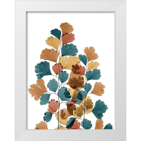 Southern Urban Maidenhair Fern White Modern Wood Framed Art Print by Koetsier, Albert