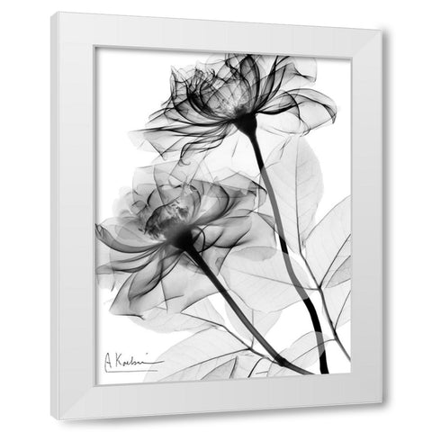 Delighful Pair 1 White Modern Wood Framed Art Print by Koetsier, Albert