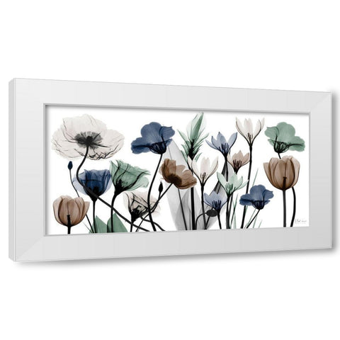 Floral Neutrals 1 White Modern Wood Framed Art Print by Koetsier, Albert