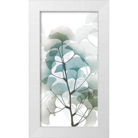 Sea Breeze Ginko 1 White Modern Wood Framed Art Print by Koetsier, Albert