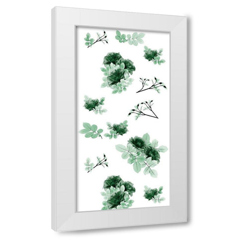 Nostalgic Emeralds White Modern Wood Framed Art Print by Koetsier, Albert