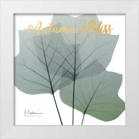 Blissful Rain White Modern Wood Framed Art Print by Koetsier, Albert