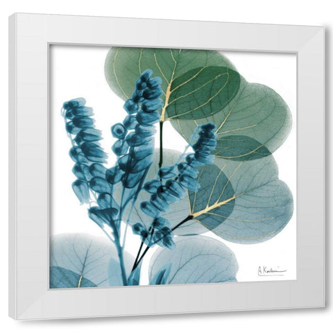 Golden Lilly Of Eucalyptus White Modern Wood Framed Art Print by Koetsier, Albert