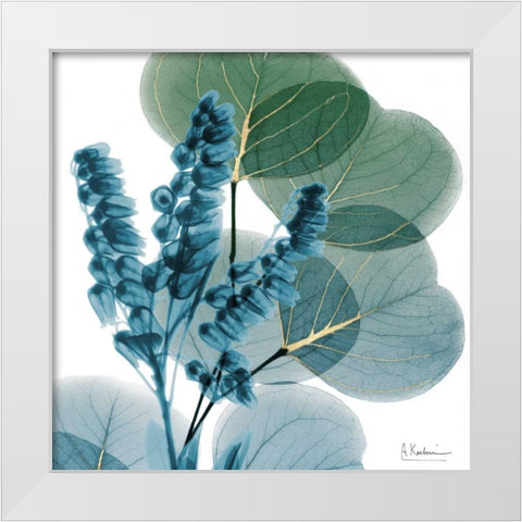 Golden Lilly Of Eucalyptus White Modern Wood Framed Art Print by Koetsier, Albert