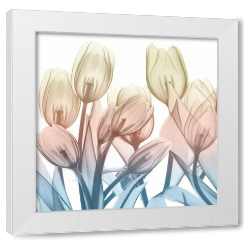 Magical Garden View White Modern Wood Framed Art Print by Koetsier, Albert