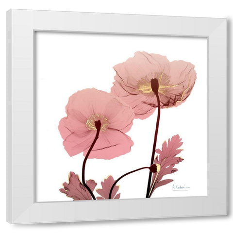 Golden Blush 2 White Modern Wood Framed Art Print by Koetsier, Albert