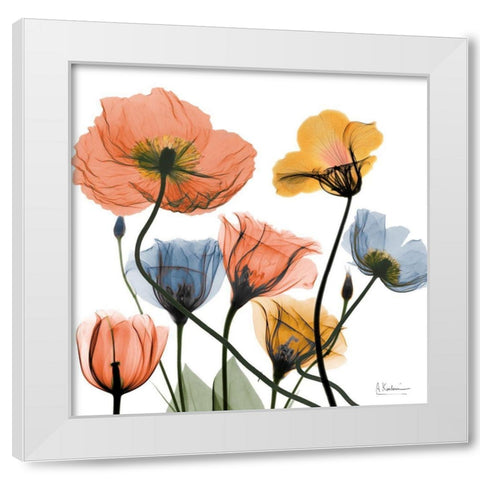 Blissful Garden 3 White Modern Wood Framed Art Print by Koetsier, Albert