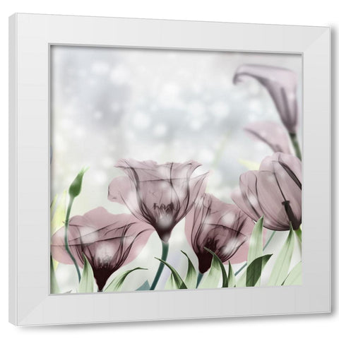 Garden Of Eden White Modern Wood Framed Art Print by Koetsier, Albert