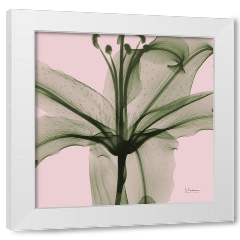 Lovers Lily White Modern Wood Framed Art Print by Koetsier, Albert