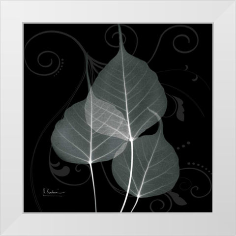 Mint Bo Tree White Modern Wood Framed Art Print by Koetsier, Albert