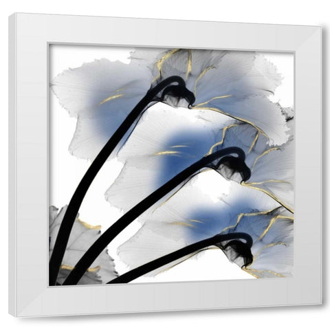 Indigo Luster Cyclamen White Modern Wood Framed Art Print by Koetsier, Albert