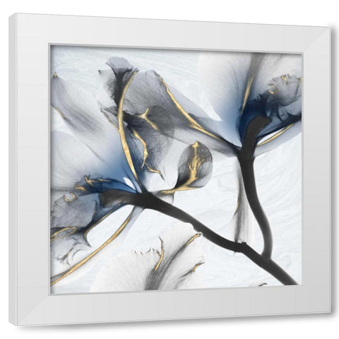 Indigo Luster Marble 2 White Modern Wood Framed Art Print by Koetsier, Albert