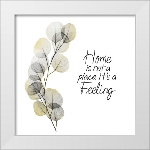 Home Feeling White Modern Wood Framed Art Print by Koetsier, Albert