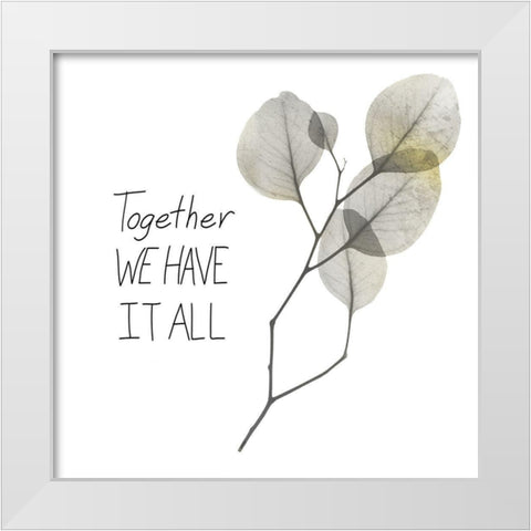 All Together 1 White Modern Wood Framed Art Print by Koetsier, Albert