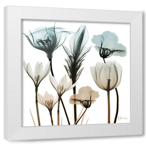 Sandy Floral Cluster 1 White Modern Wood Framed Art Print by Koetsier, Albert