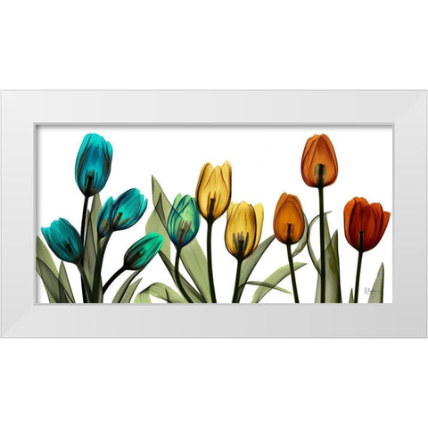 New Tulipscape White Modern Wood Framed Art Print by Koetsier, Albert