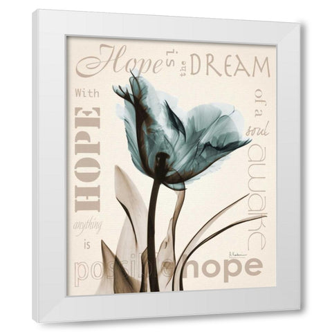 Hope Tulip White Modern Wood Framed Art Print by Koetsier, Albert