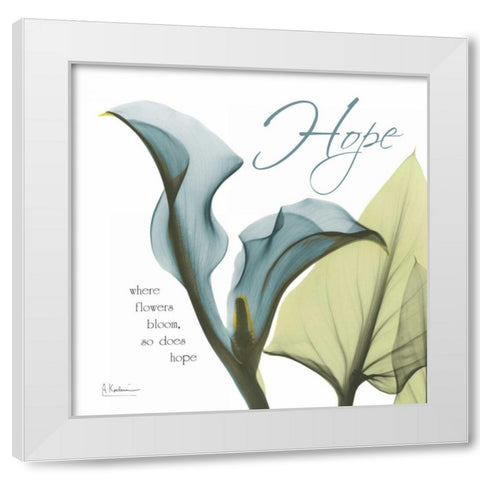 Calla Hope White Modern Wood Framed Art Print by Koetsier, Albert